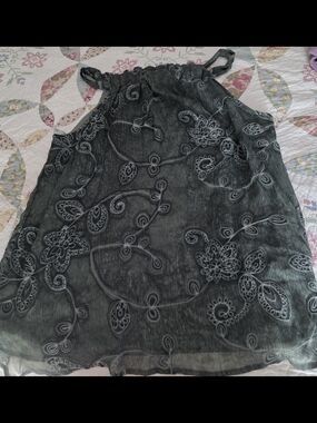 Embroidered Green Halter Camisole